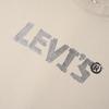 Levis Loose Letter Print Round Neck Short Sleeve T-Shirt Men Tops Beige 001B0-0001