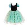 Mädchen Frozen Anna Prinzessin Sommer Geburtstag Mesh Kleid Halloween Kostüm