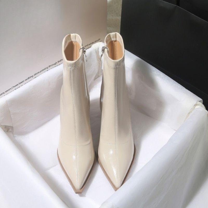 Fashion Female Short Shoes Plain Heeled Zip Non Slip Booties Pu Chic and Elegant On Promotion Offer Designer Luxury Women's Ankle Boots