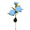 Outdoor Garden Lamp 3 Heads Design Realistic Looking Waterproof Automatic Charging Solar Powered Peony Flower Lamp Landscape Lighting