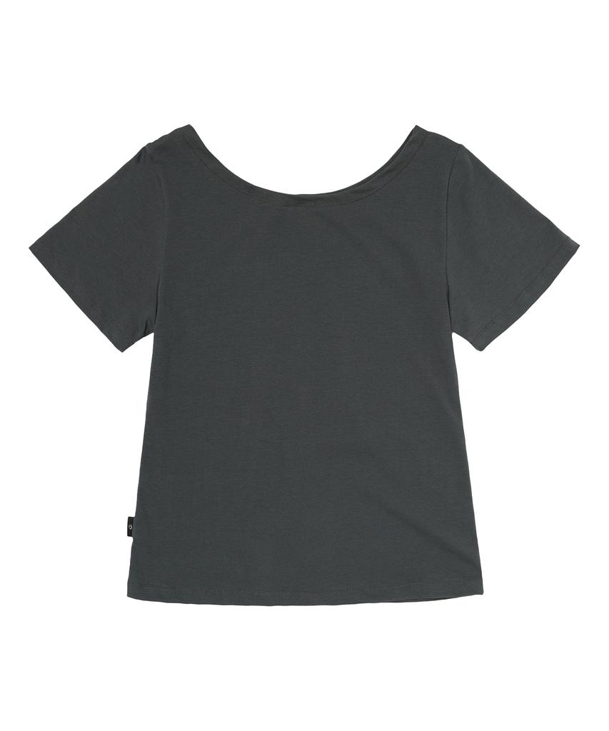 Garter Gallery Kiss Star Off Shoulder T-Shirts_Charcoal
