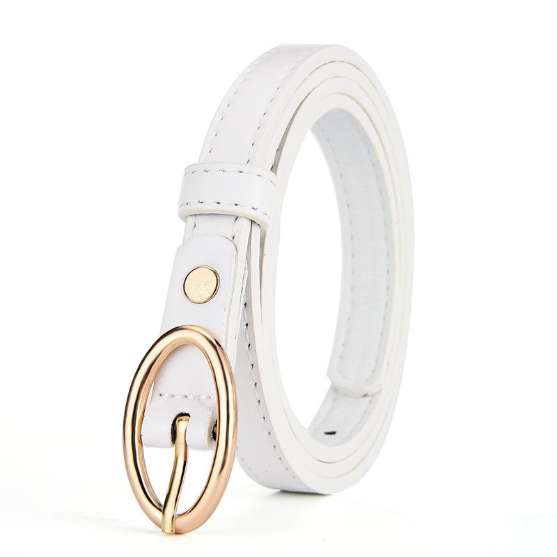 Thin Belt Women'S Design Sense Decorative Oval Pin Buckle Retro Thin Jeans Small Belt