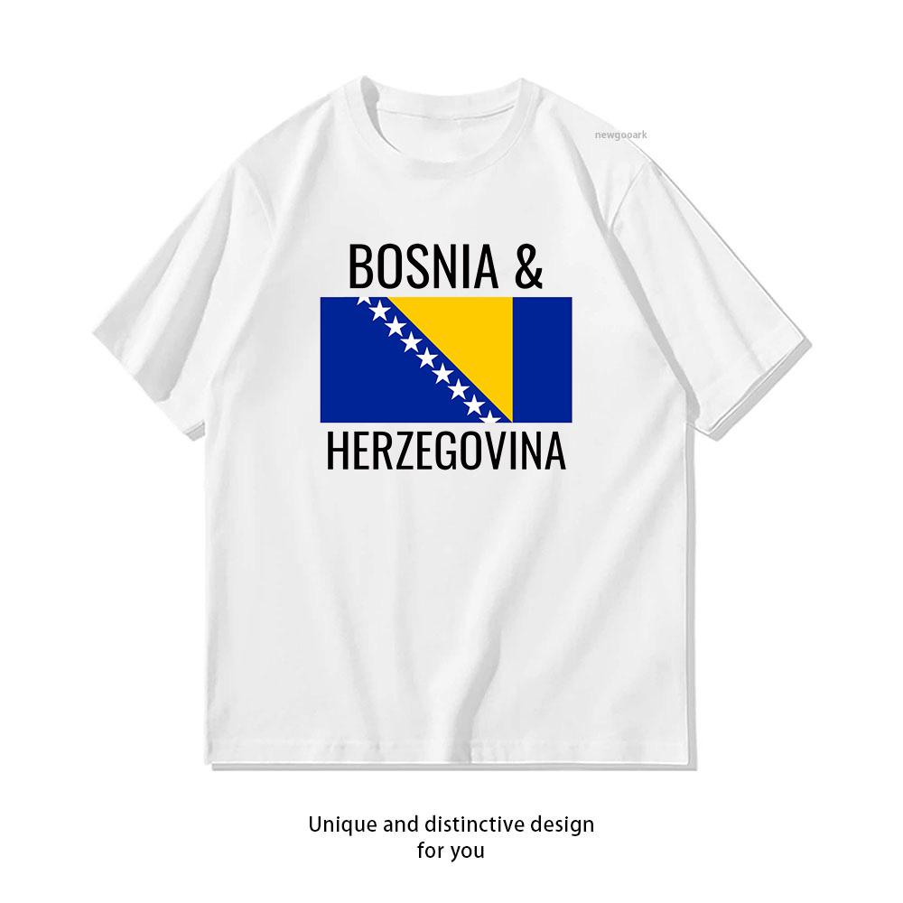 Bosnia and Hertzegovnia Shirt Woman Man Summer Oneck Breathable Graphic T Shirts Casual Simple S3XL Trending Shortsleev