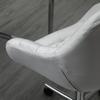 Ergonomic Swivel Office Chair with Adjustable Height and Wheels, Velvet Covering, 59x58x80-90cm, Grey