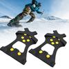 New 2pcs Snow Shoe Spikes Snowshoe Crampons Anti Slip 10 Studs Ice Traction Universal Slip for Outdoor for Winter
