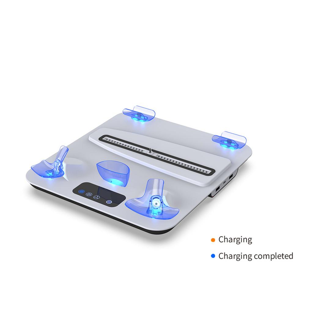 Handle Charging Dock Station Headset Bracket Cooling Base Multifunctional Game Controller Charger Stand for PS VR2/PS5
