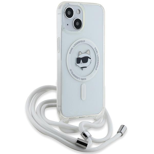 Karl Lagerfeld Klhmp15Shcchnt Iphone 15 / 14 / 13 6.1 Hardcase Transparent Iml Choupette Head & Cord Magsafe