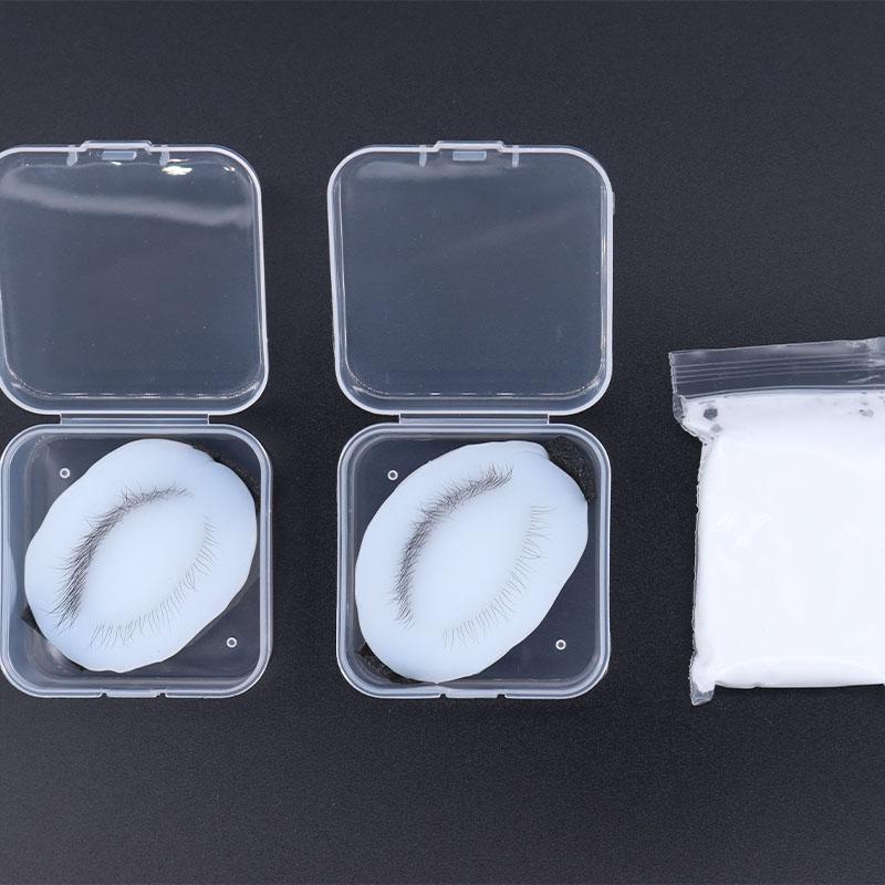 Eyelash Extension Practice Eyes Model Silicone Realistic Removable Eyelid Design for Beginner Lash Artist Training Salon Use