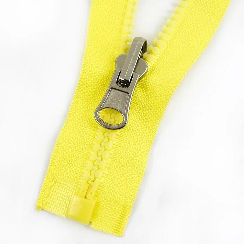 2-10Pcs Meetee 70cm 5# Resin Zipper Rotary Slider Double Sided Open-End Zippers for Jacket Coat Zip Puller Sewing Accessories