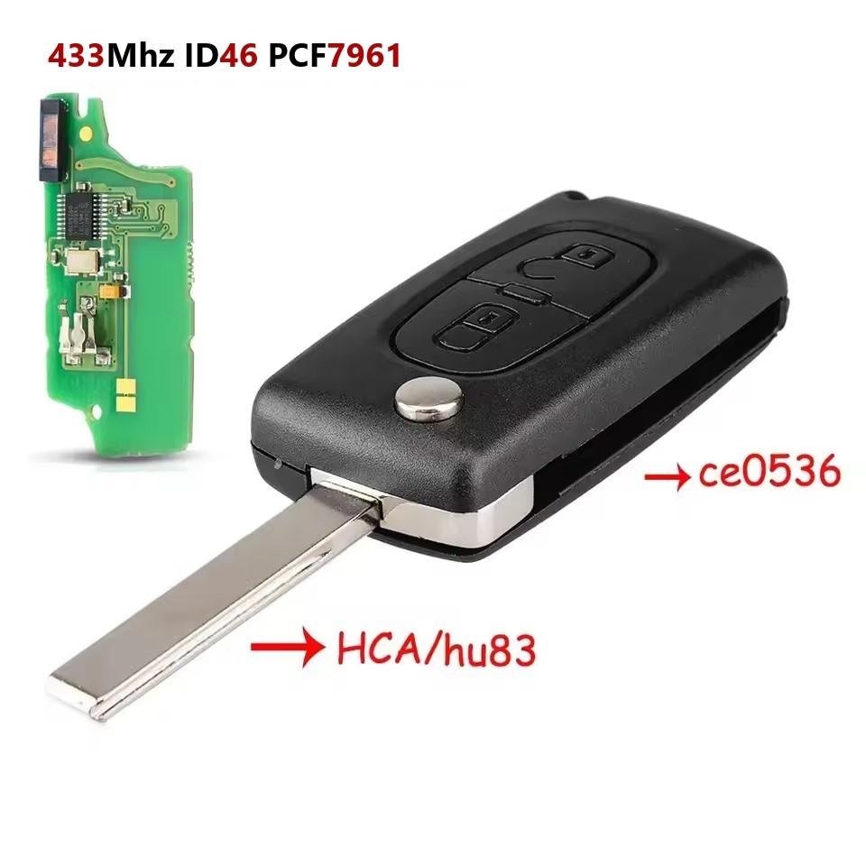 ASK 2/3/4 Buttons 433Mhz Remote Car Key for Peugeot 207 307 308 407 607 807 For Citroen C2 C3 C4 C5 C6 CE0536/CE0523 Auto Parts