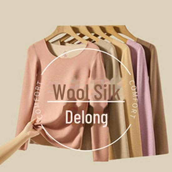 Men's Thickened Wool Silk Thermal Underwear Set for Autumn and Winter