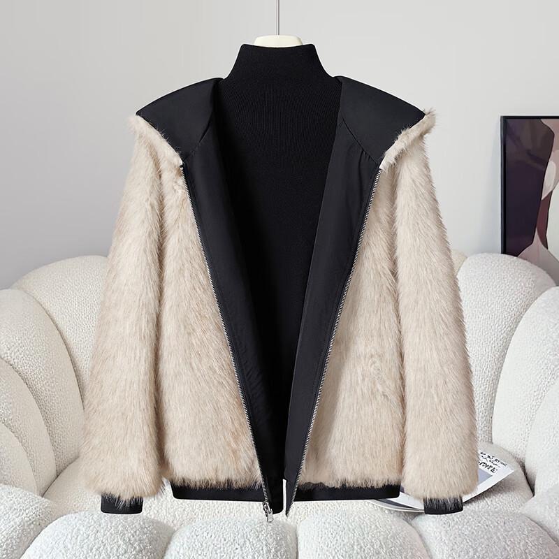 Reversible Hooded Short Padded Jacket for Women