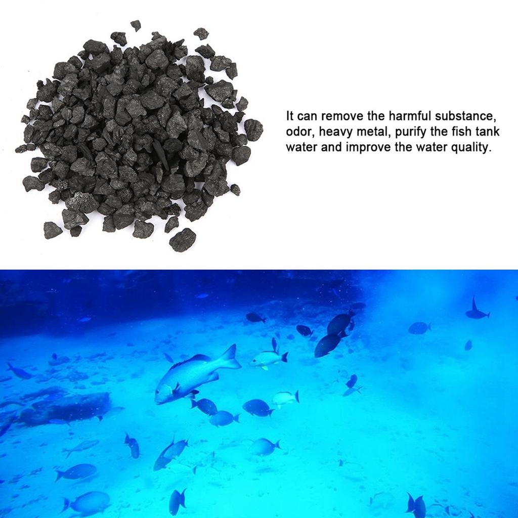 Multifunctional Efficient Activated Carbon Filter Media Fish Tank Aquarium(3 Net Bags)