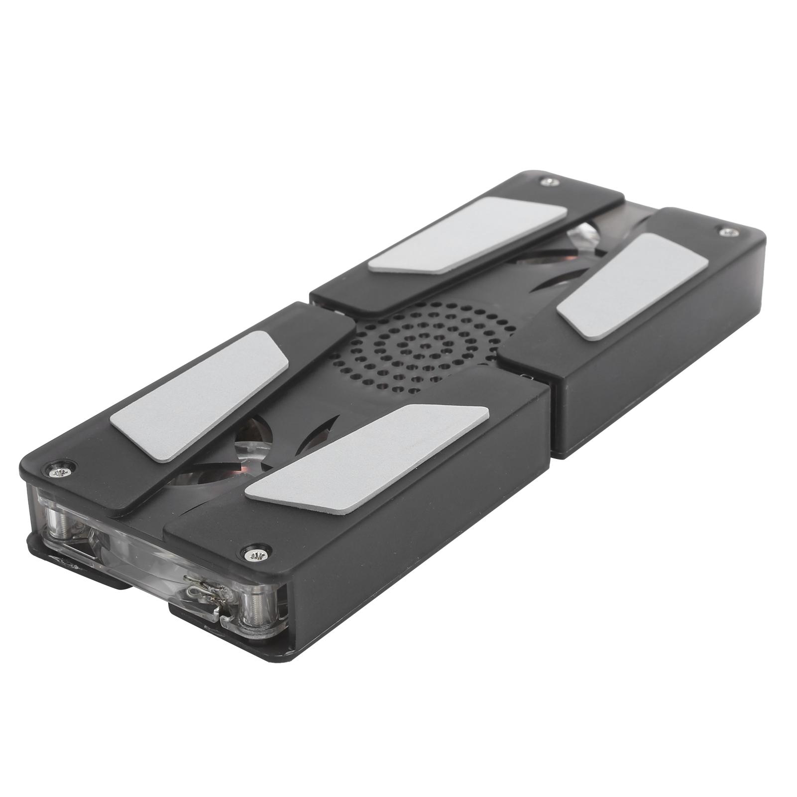 

Охлаждающая подставка для ноутбука 2 прозрачных вентилятора складная светодиодная синяя подсветка с подставкой для динамика DR‑2008A