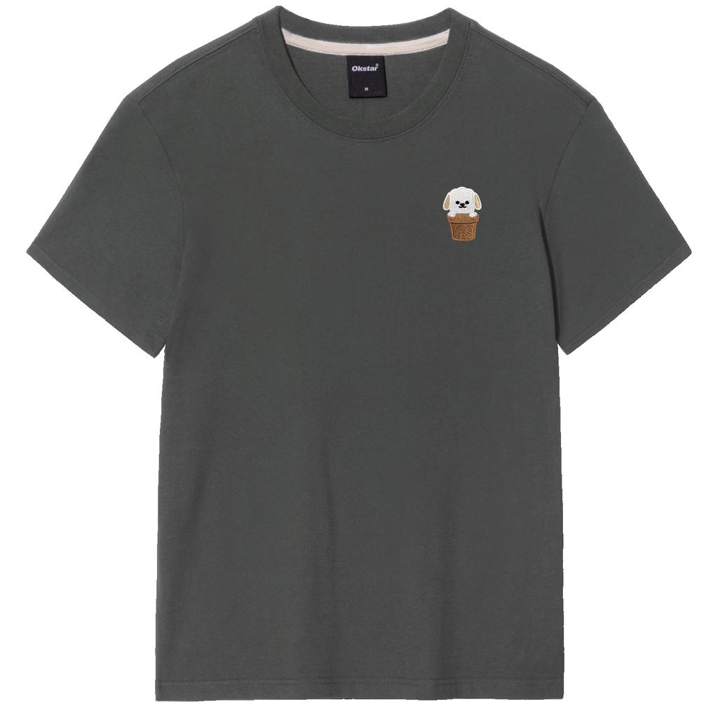 OKSTAR Hello Mung Embroidered Short Sleeve T-Shirt (Type A)