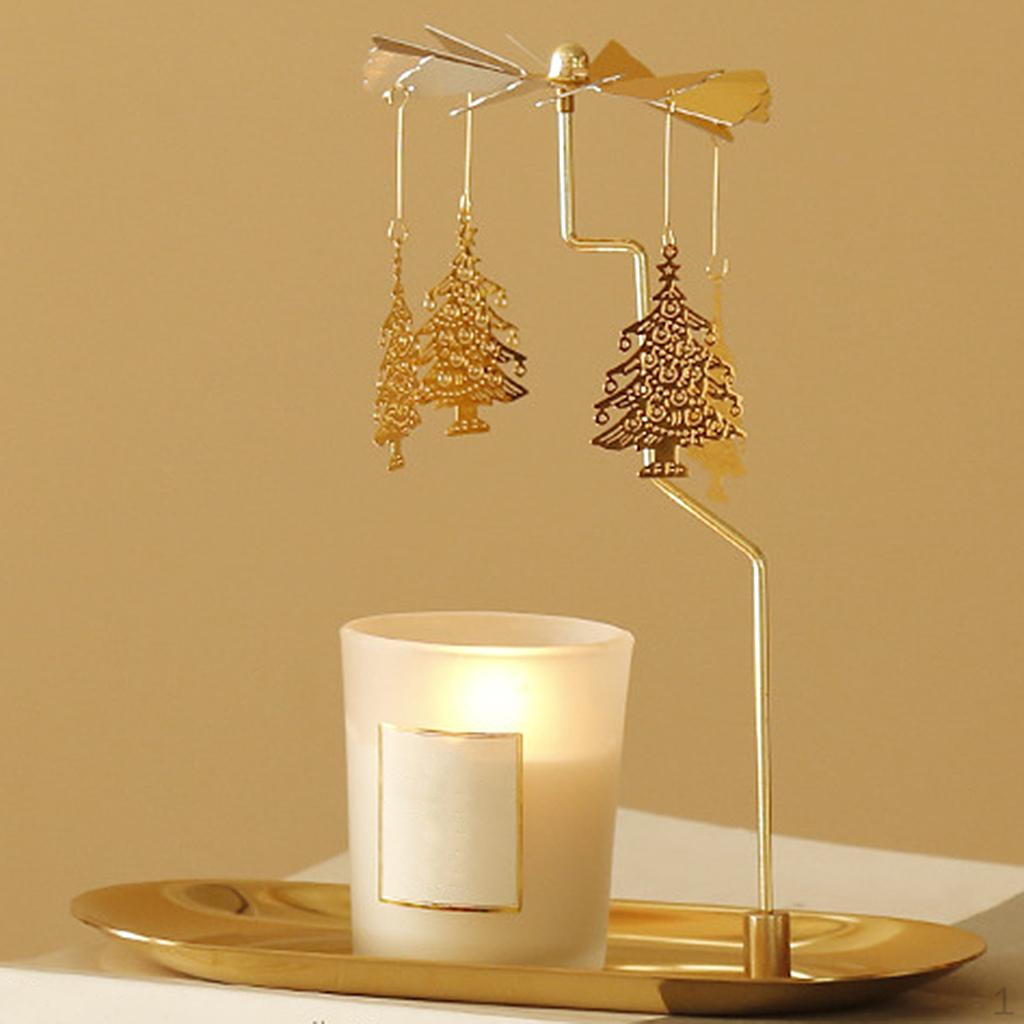 

Подсвечник, вращающийся подсвечник для влюбленных, романтическая свадьба, рождественская вечеринка, камин, Xmas Tree