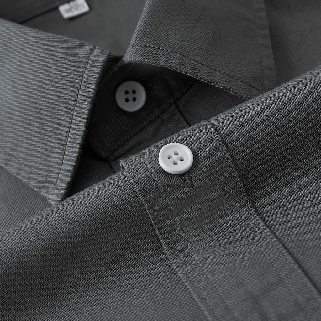 56% Tencel Loose Oxford Spinning Spring/Summer Business Casual Retro Durable Breathable Long Sleeve Shirt for Men