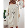T-shirt da donna con stampa Luna Montagna Girocollo Manica Corta Casual Top Primavera Estate