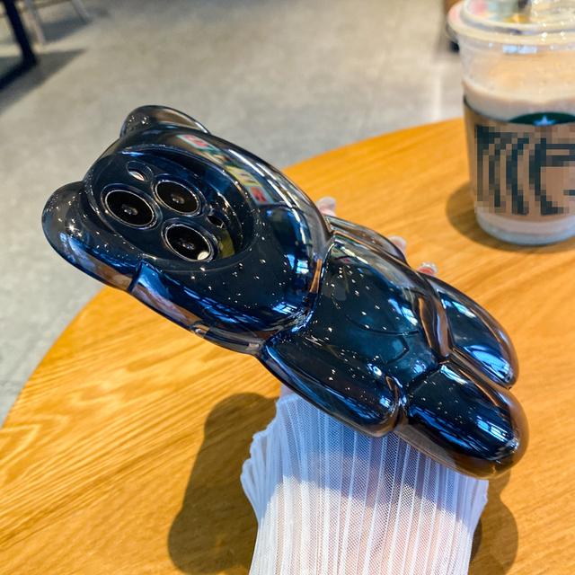 

Прозрачный милый чехол для телефона с 3d медведем для Iphone 13 12 11 Pro Max Xs Max Xr X 13pro 14 противоударный силиконовый мягкий прозрачный задний чехол For iPhone 13Pro Max