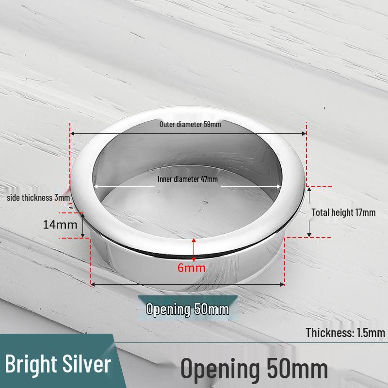 Cable Management Desk Grommet - Decorative Cover and Ring for Computer Furniture