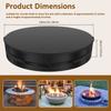 Round Fire Pit Cover Heavy Duty Outdoor Waterproof Oxford Fabric Rainproof Sunscreen BBQ Grill Cover