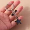 Cute Alloy Star Keychain Metal Keyring Pendants for Car Key Holder Handbag Decor Charms DIY Jewelry Accessories