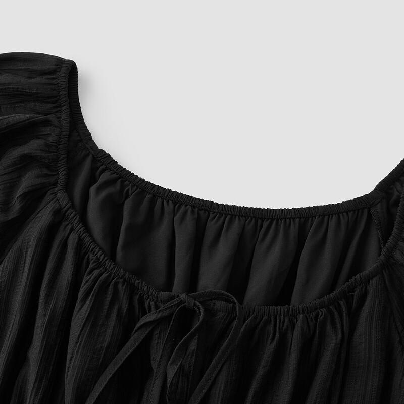 Semir Women's Summer Textured Bowknot Midi Dress