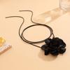 Jewelry temperament elegant camellia lace choker necklace, simple ins style bow collar