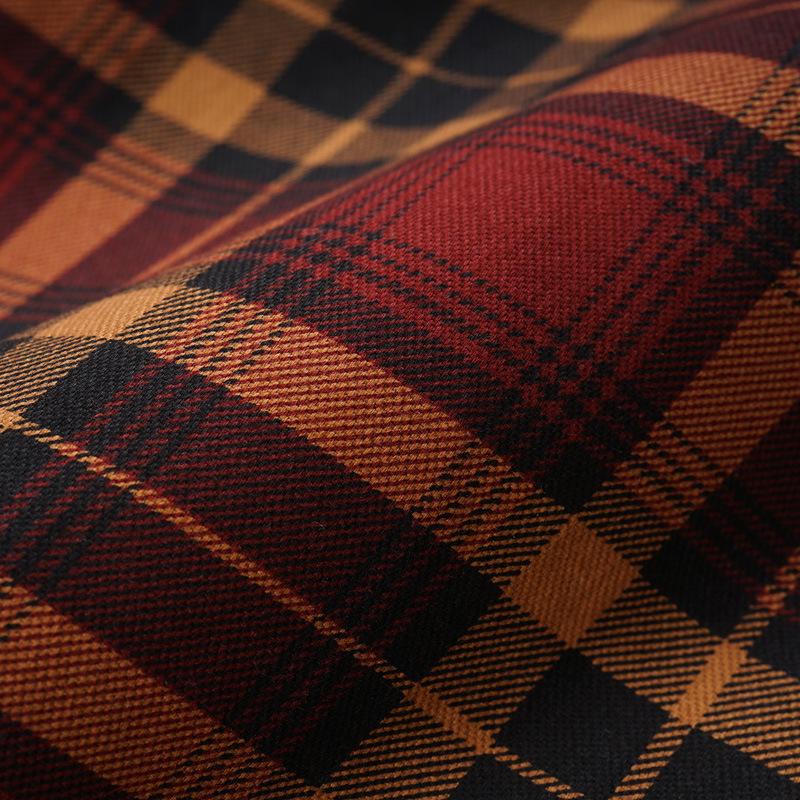 Men's Coat Autumn and Winter Thickened Plaid Shirt Long Sleeve Loose Hooded Shirt for Men