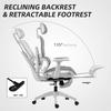 Multi-Adjustable Mesh Office Chair - Grey and White