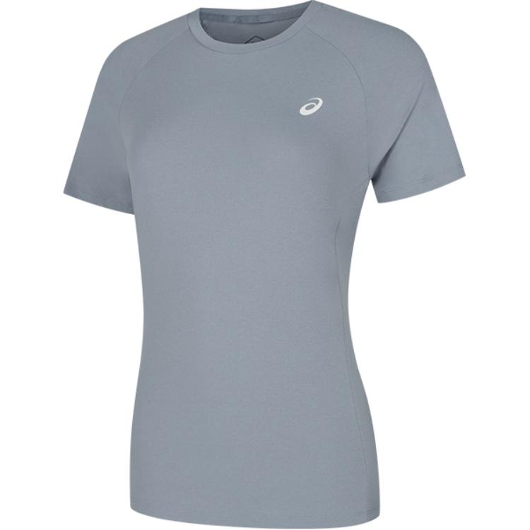 

Asics Светоотражающая Ночное Видение Быстросохнущая Дышащая Толстовка Пуловер Круглый Вырез Бег Футболка с Коротким Рукавом Женские Топы Серо-Синий 2032D117-400 M