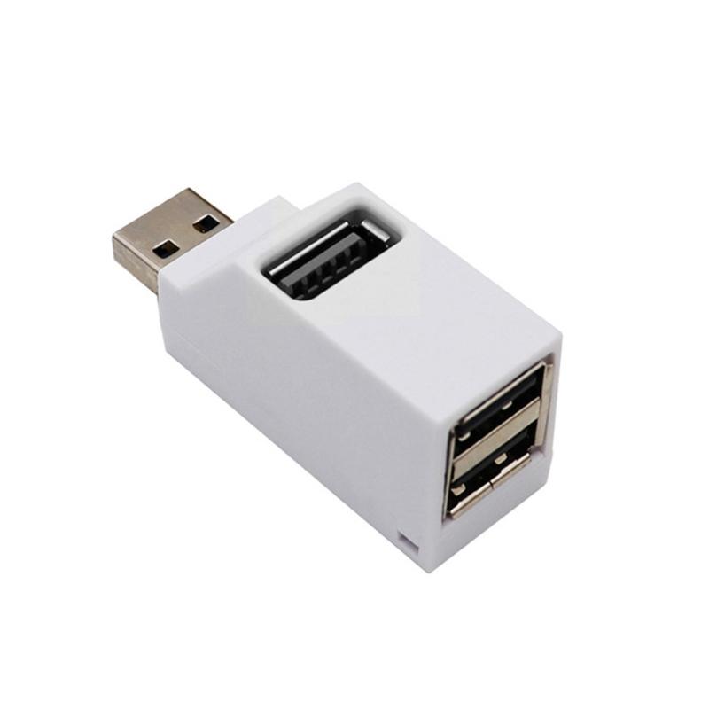 Portable USB Splitter 3 Port USB2.0 Hubs Adapter for Laptop Car Tablet Air and More
