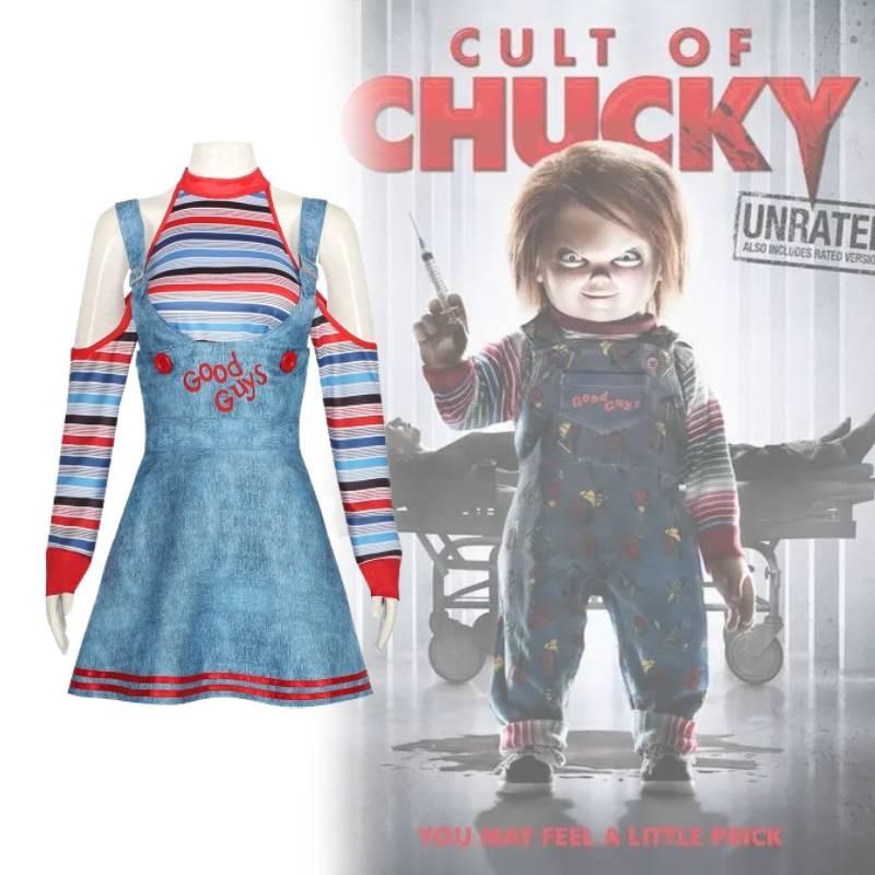 Halloween Childs Christmas Play Chucky Cosplay Costume Comfortable Clothes Anime