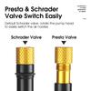 WEST BIKING 300PSI High Pressure Bicycle Pump With Gauge for Fork & Rear Suspension Portable Presta Schrader Valve Inflator