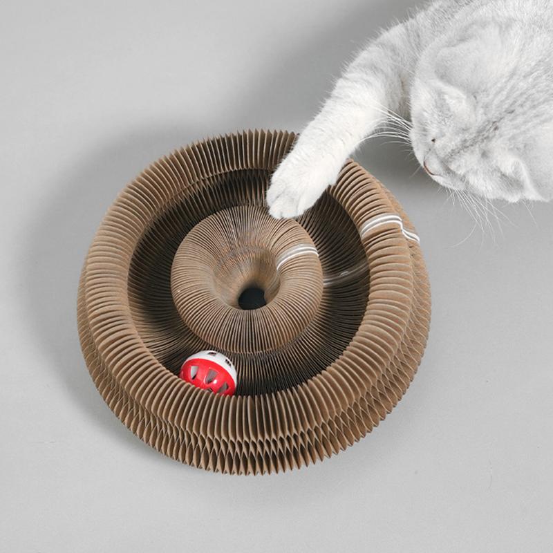 

Креативная когтеточка для кошек, товары для питомцев, доска для стачивания когтей, катящийся мячик, игрушка-когтеточка для кошек, складная волшебная игрушка-гармошка United States