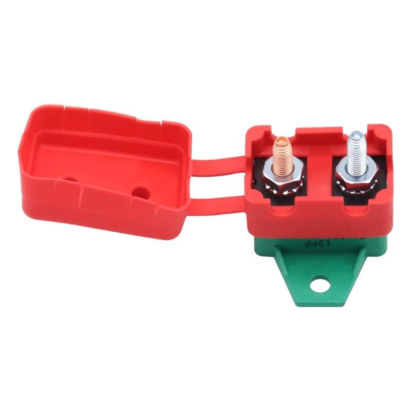2PCS 30A Auto Resetting Circuit Breaker Red Protective Boot 6-28VDC Application Plastic Body With Fixed Wing Mounts