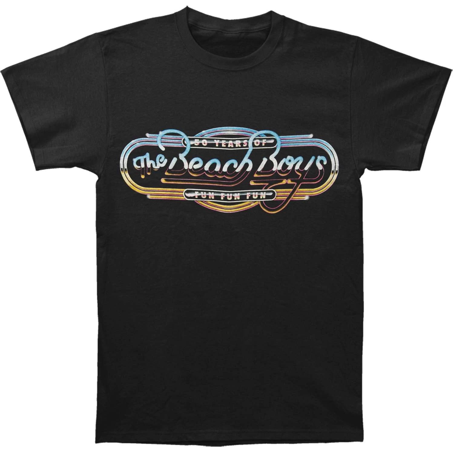 Men s Beach Boys 50 Years Of Fun 2014 Tour T-shirt Small Black XXL