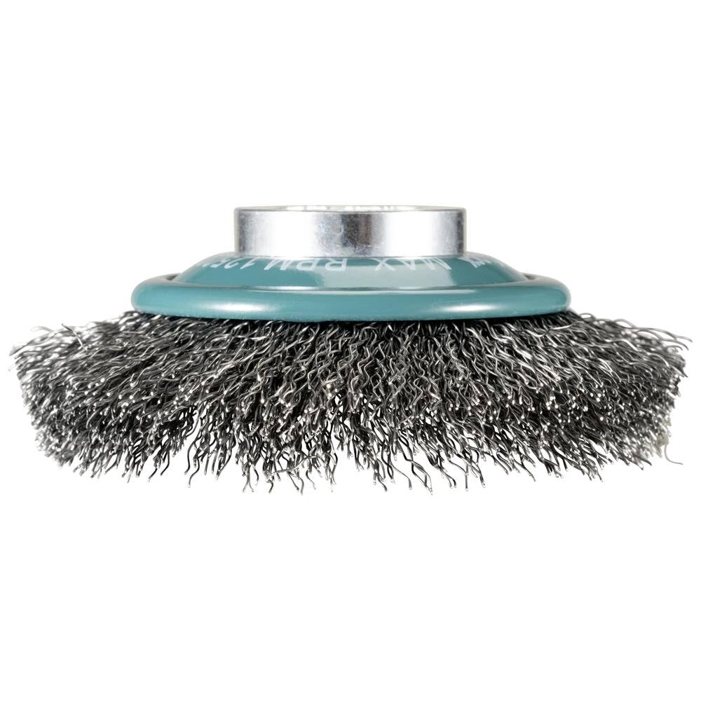 

Makita 4 inch carbon steel crimp wire bevel brush X-Lock D-73190