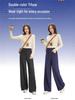White Five Geese Polka Dot Jacquard Denim Wide-Leg Pants for Women - Autumn/Winter 2025