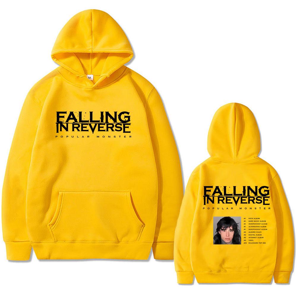 Moletom com Capuz Gráfico Popular Monster Album de Falling in Reverse Ronnie Radke Hoodies Homens Mulheres