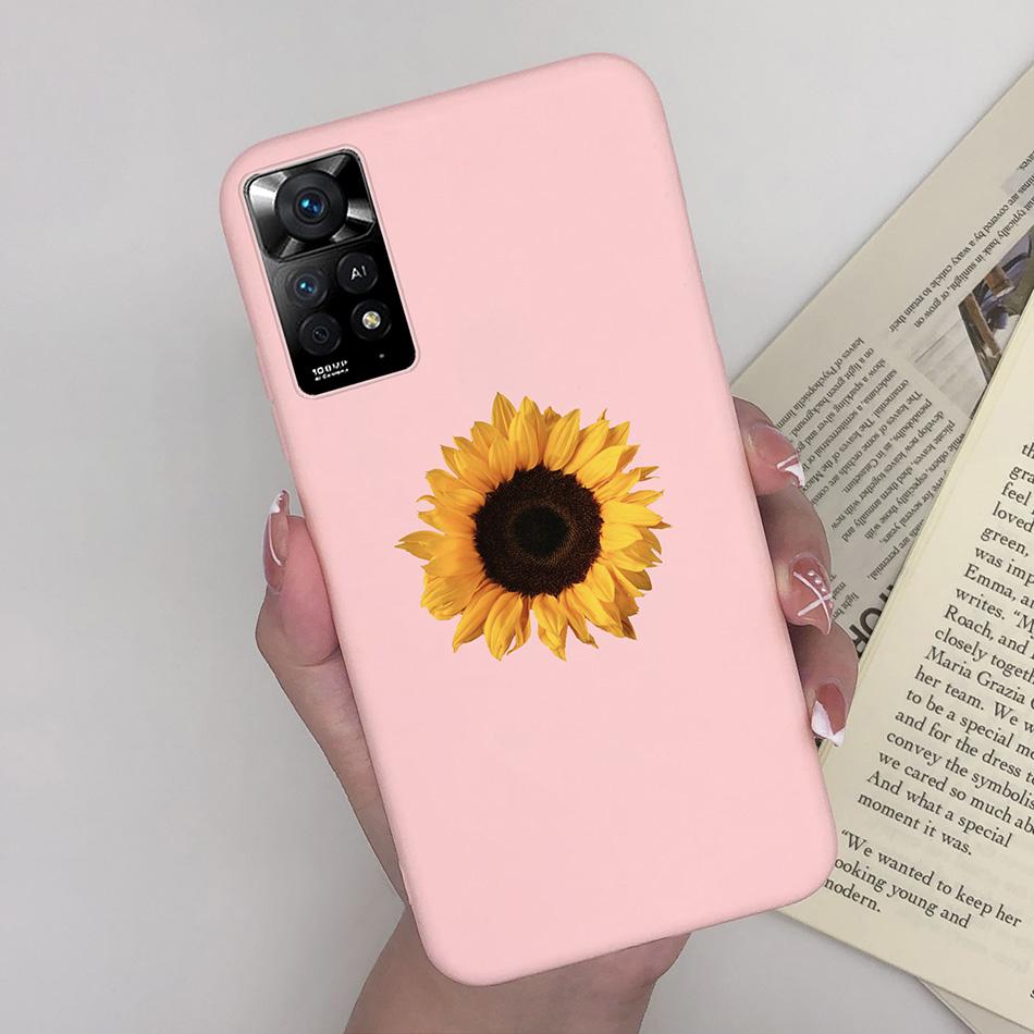 For Xiaomi Redmi Note 11 Pro 4G 5G Phone Case Cute Diasy Pattern Soft Silicone TPU Back Cover Funda For Redmi Note11 11Pro Coque