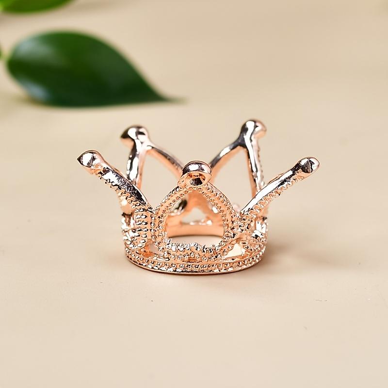 

Gorgeous Crown Shaped Crystal Ball Holder Elegant Quartz Decor Durable, Perfect Holiday Gift рожевий колір золота