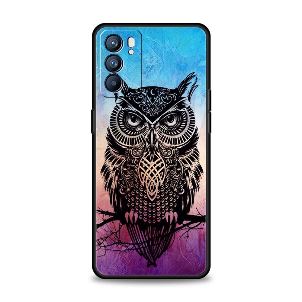 Girl Gifts Lovely Owl Phone Case For OPPO Find X5 A54 A53 A52 A9 2020 A16 A15 A95 A76 A74 A12 Reno7 SE Reno6 Pro Plus 5G Cover