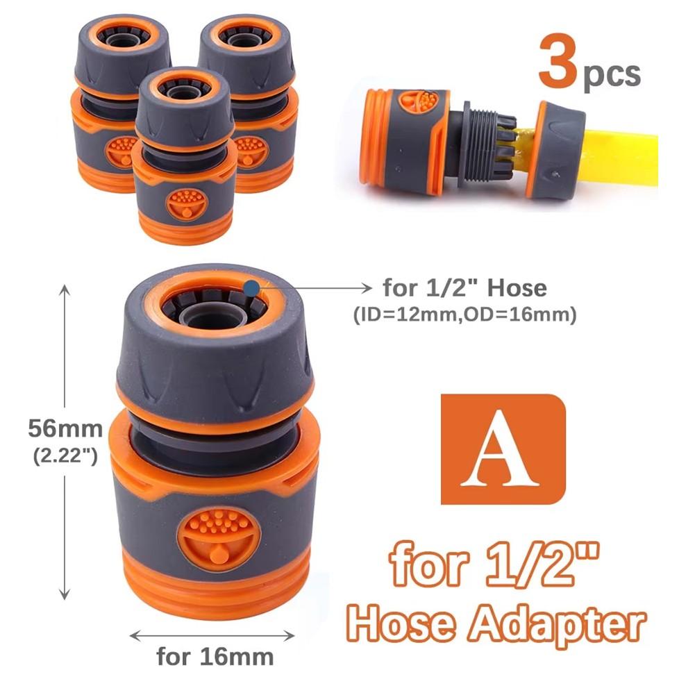 Garden Hose Adapter Quick Connector 16mm Quick Connector through 1I2 inches
