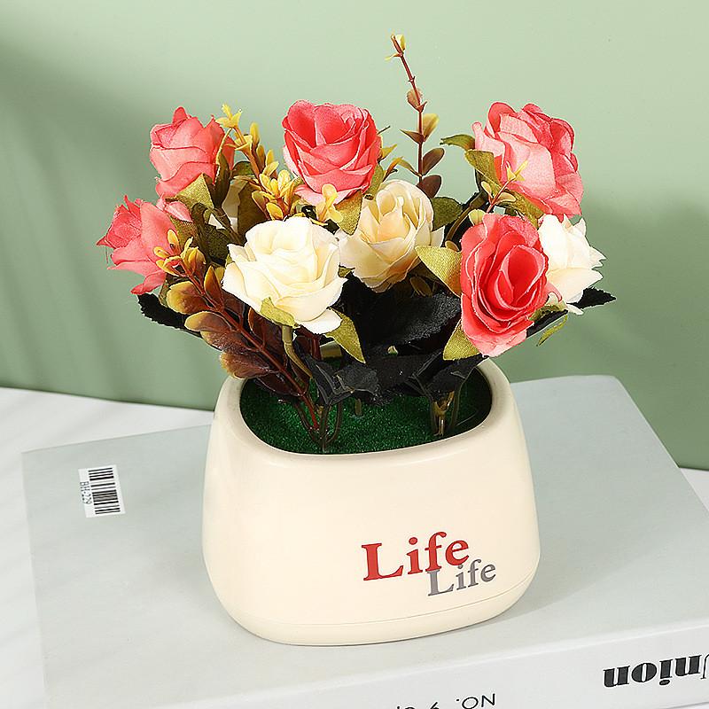 Simulated Chrysanthemum Hydrangea Calla Artificial Flowers Potted Green Plants