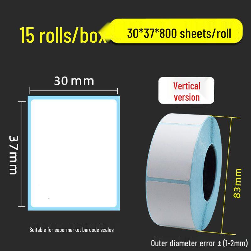 Thermal Self-Adhesive Barcode Print Labels for Logistics and Supermarket Scales (Sizes: 100 To 20)