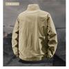 Spring Autumn Polo-neck Solid Loose Casual Zipper Coat Male Long Sleeve Simple All-match Cardigan Jacket Top Men