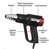 2000W 600℃ Profesjon LCD Digitale elektriske varmepistoler Justerbar temperaturkontroll Elektrisk varmluftsverktøy