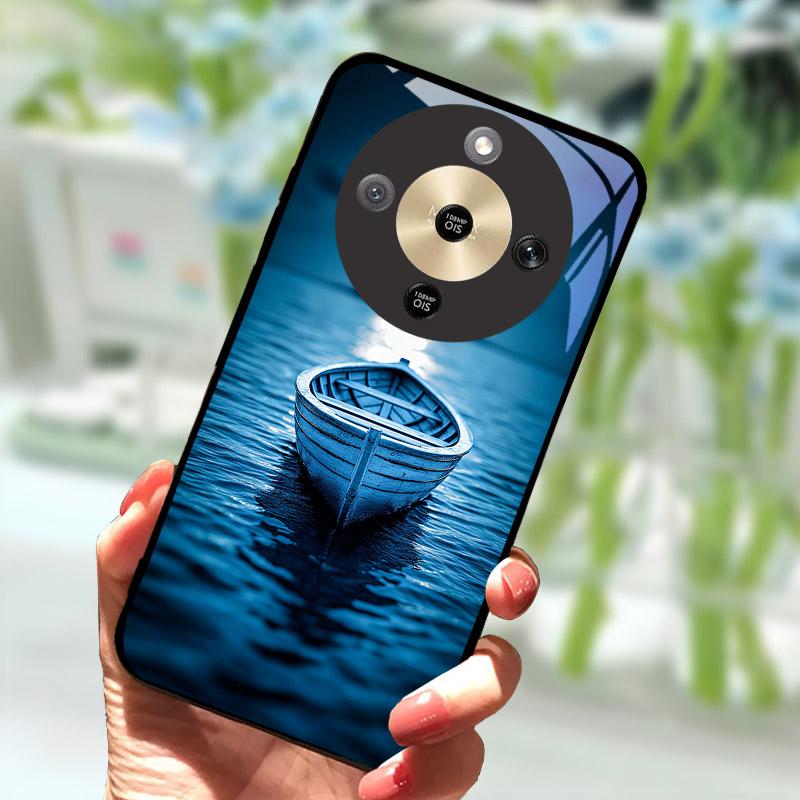 For Honor X9d HonorX9d Case MTN-NX1 Luxury Painted Cover Tempered Glass Phone Casing For Honor X 9 D Fundas Coque Camera Protect