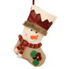 3D Christmas Socks Cartoon Christmas Tree Ornaments Rustic Candy Gift Bags  Xmas Tree Pendants